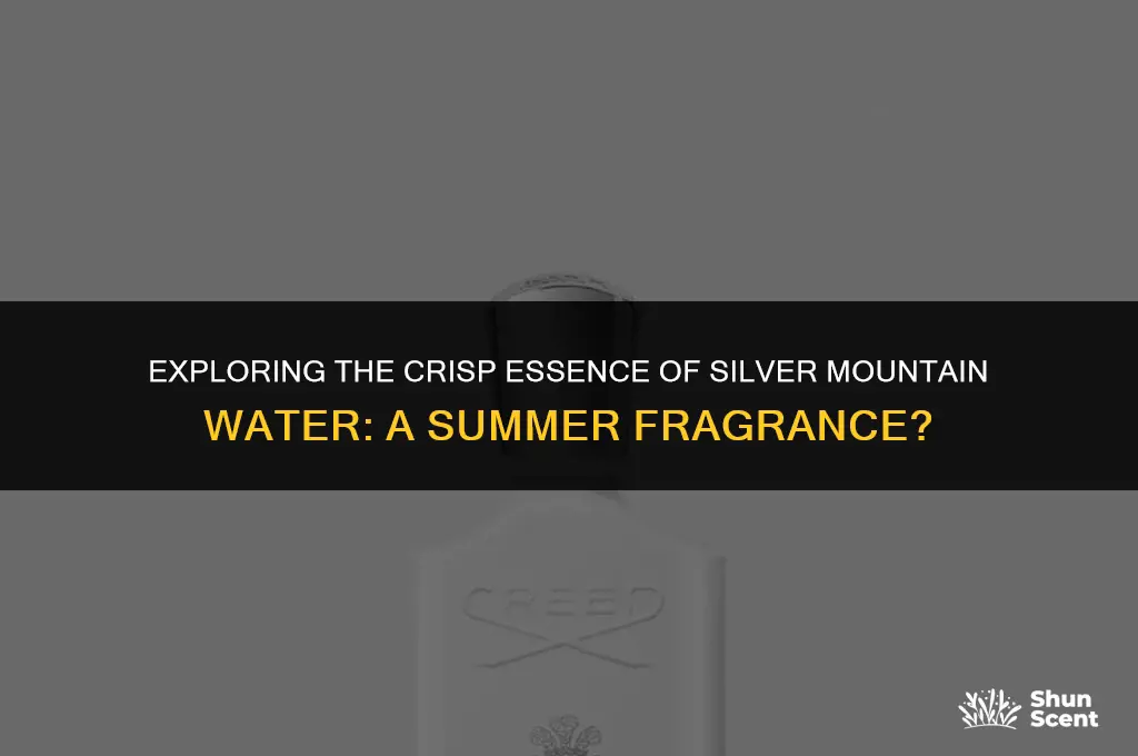 is silver mountain water a summer scent