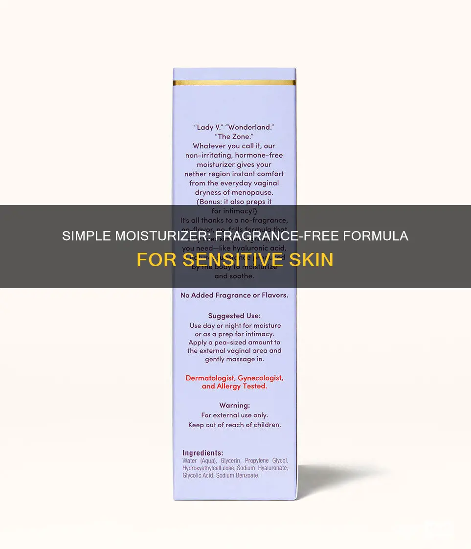 is simple moisturiser fragrance free
