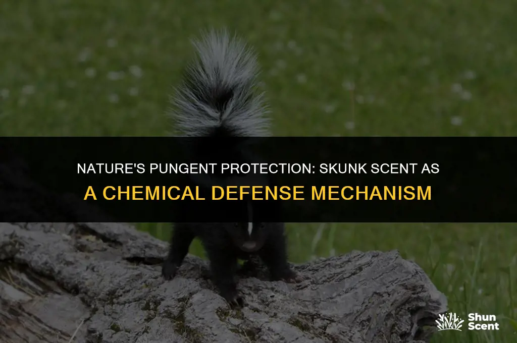 is skunk scent a physical or chemical defense