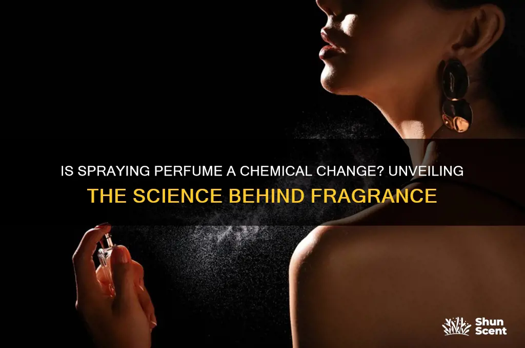 is spraying perfume a chemical change