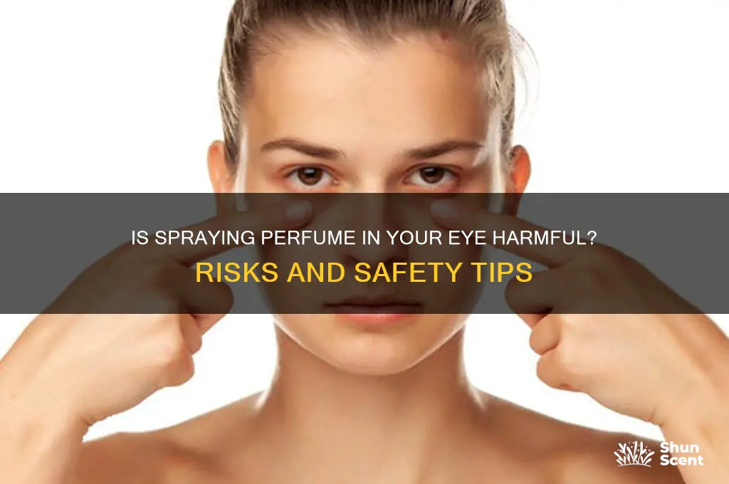 is spraying perfume in your eye bad