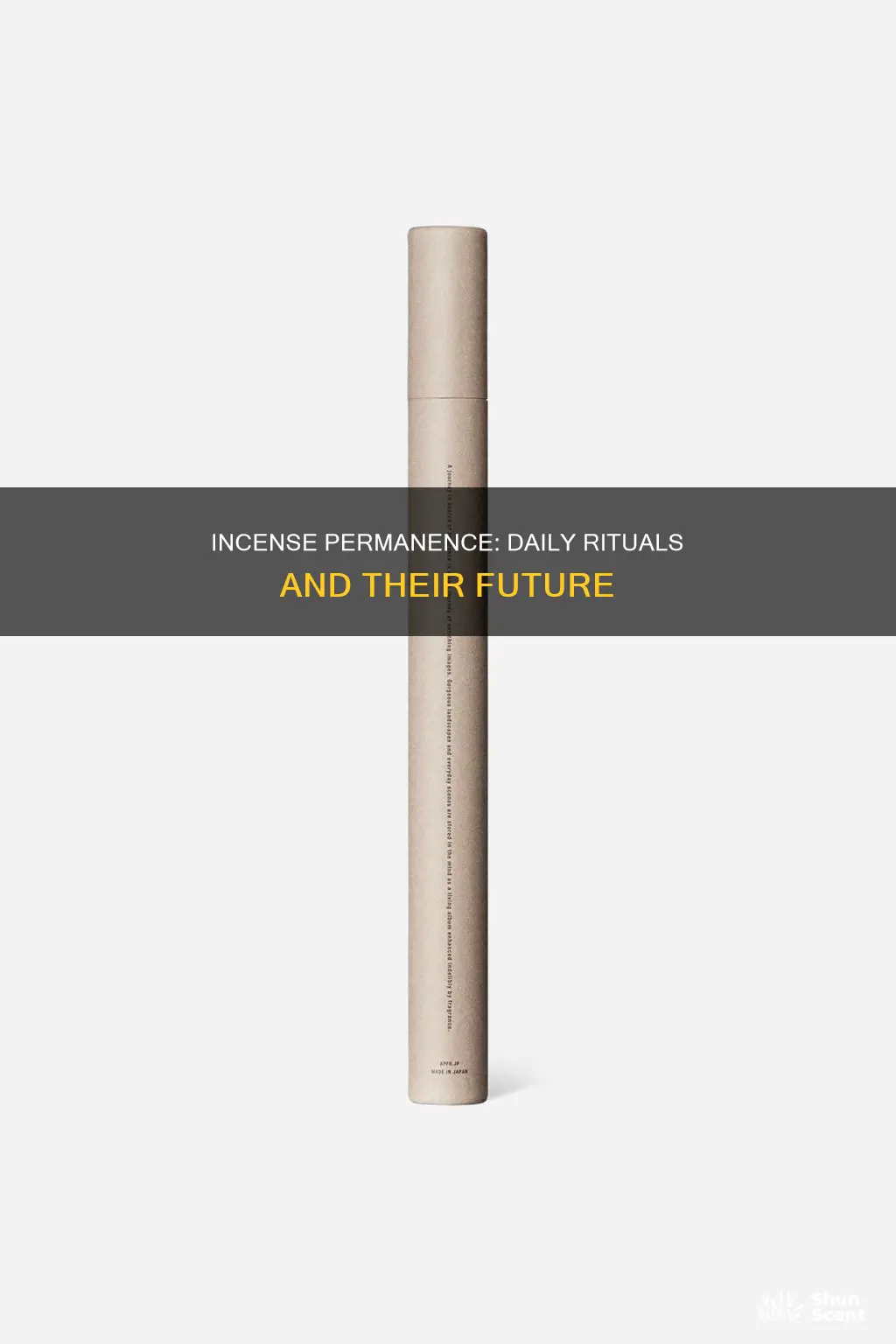 is the daily incense permanent