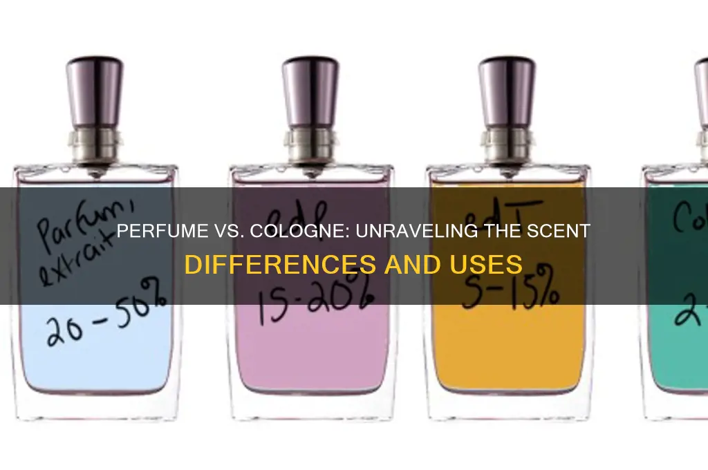 is there a difference between perfume and cologne