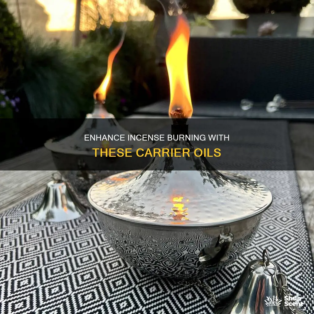 is there an oil that will help incense burn
