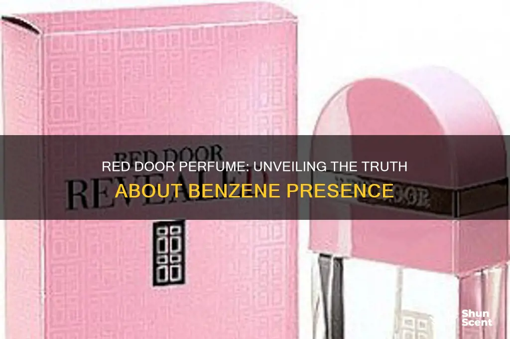 is there benzene in red door perfume