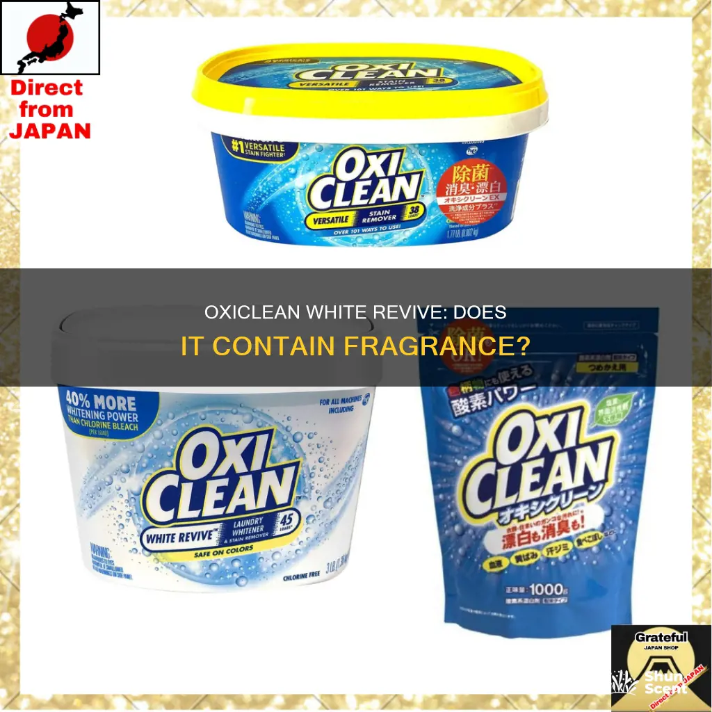 is there fragrance in oxiclean white revive
