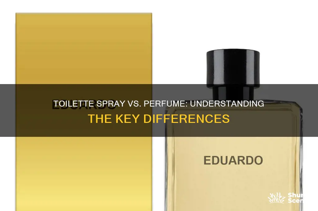 is toilette spray the same as perfume