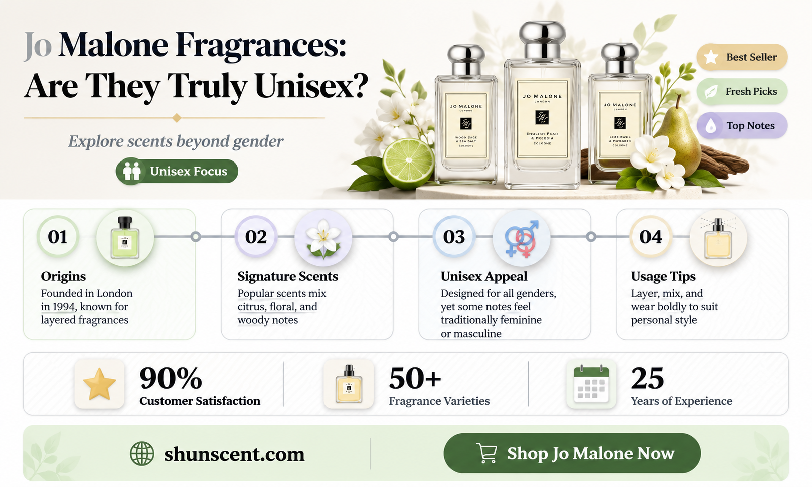 are jo malone fragrances unisex
