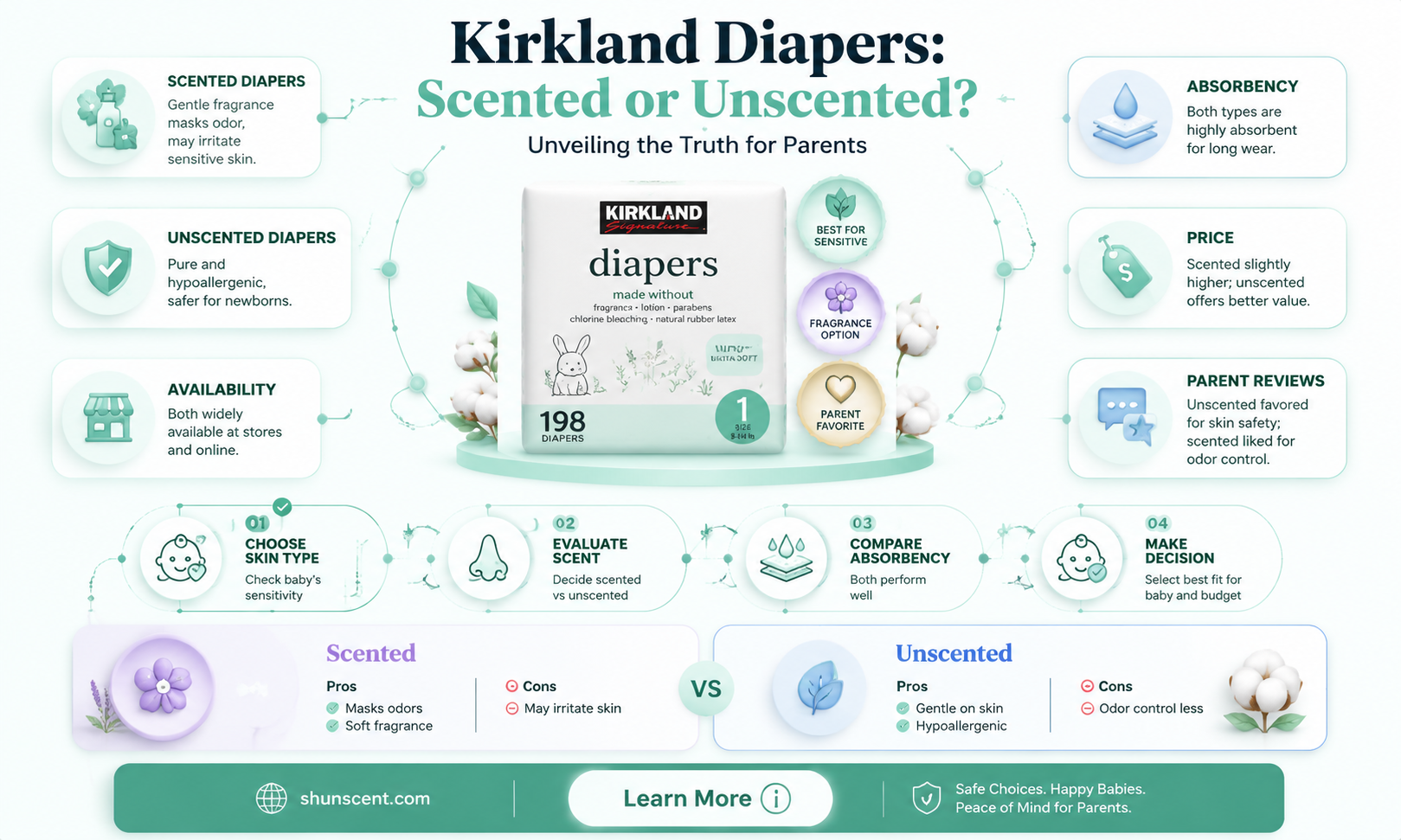 are kirkland diapers scented