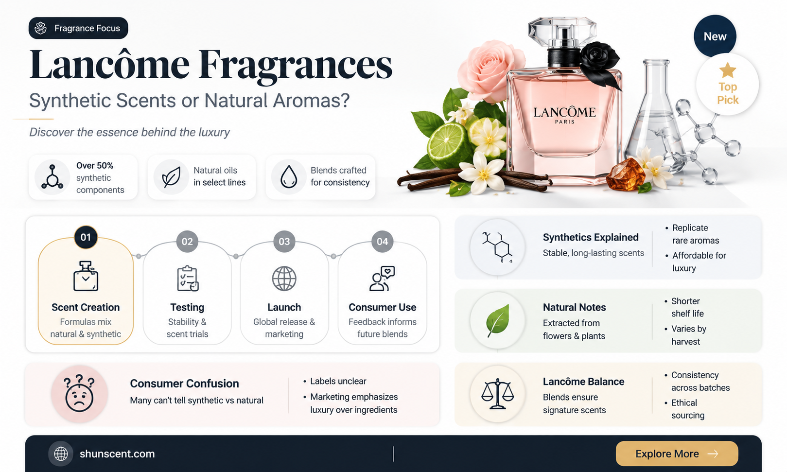 are lancome fragrances synthetic