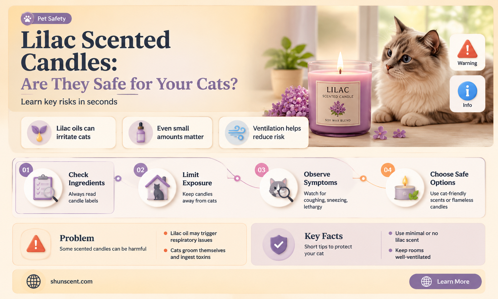 are lilac scented candles bad for cats