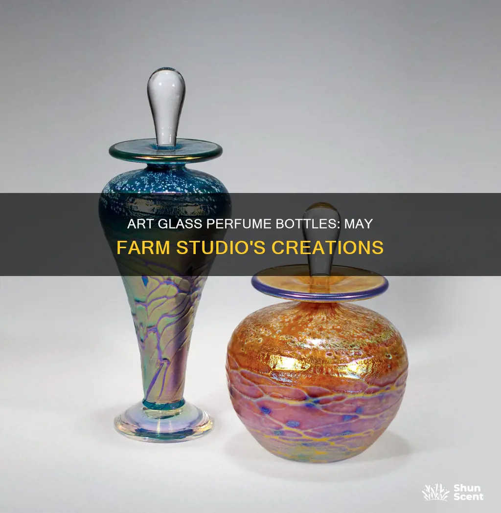 may farm studio art glass perfume bottle
