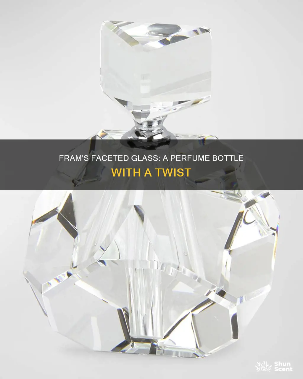 may fram faceted glass diachroic perfume bottle