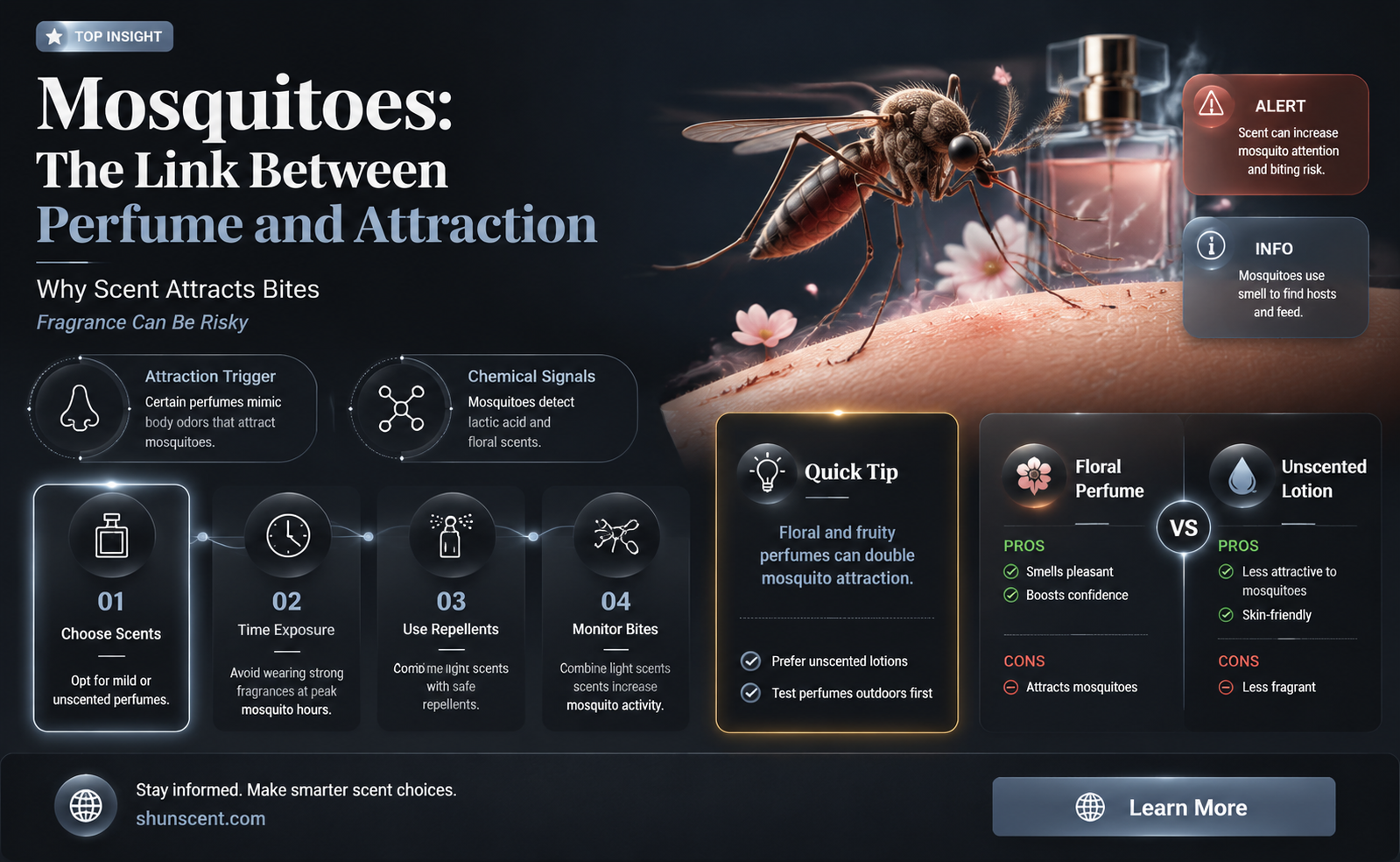 are mosquities attracted to perfume