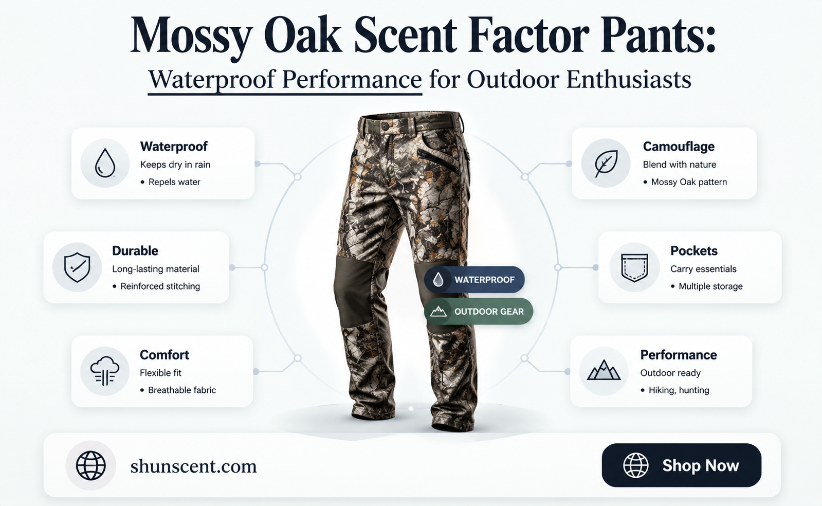 are mossy oak scent factor pants waterproof