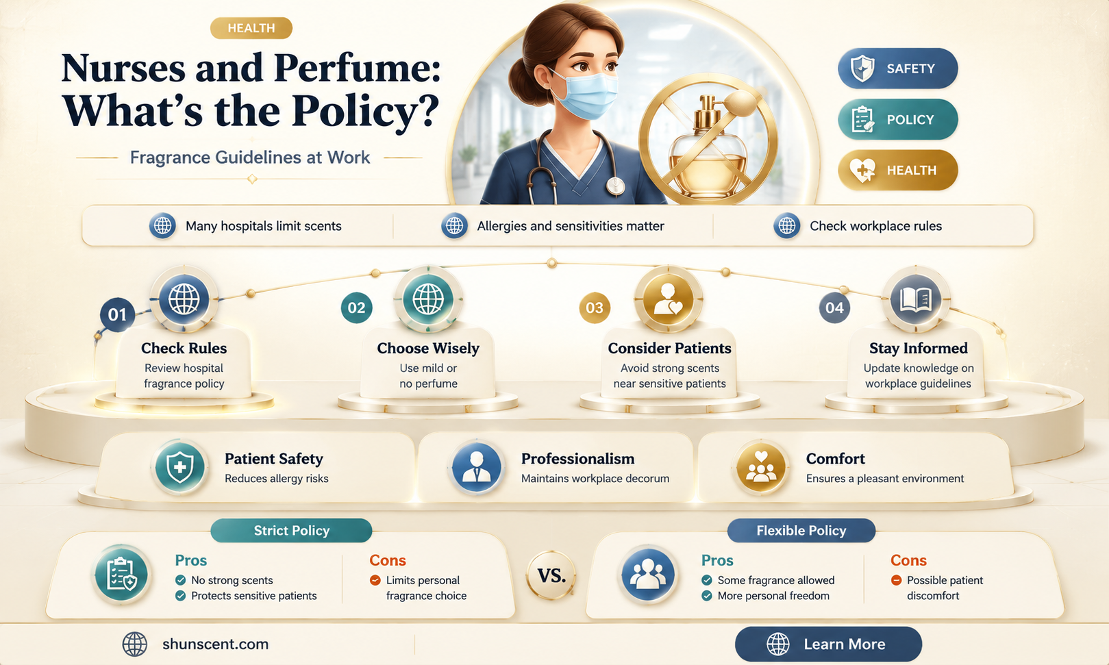 are nurses allowed to wear perfume