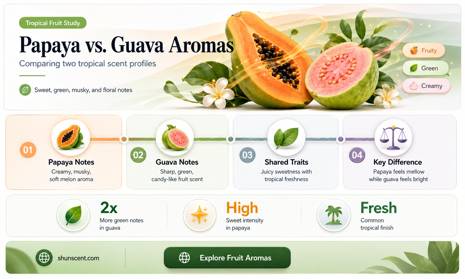 are papaya and guava the same scent