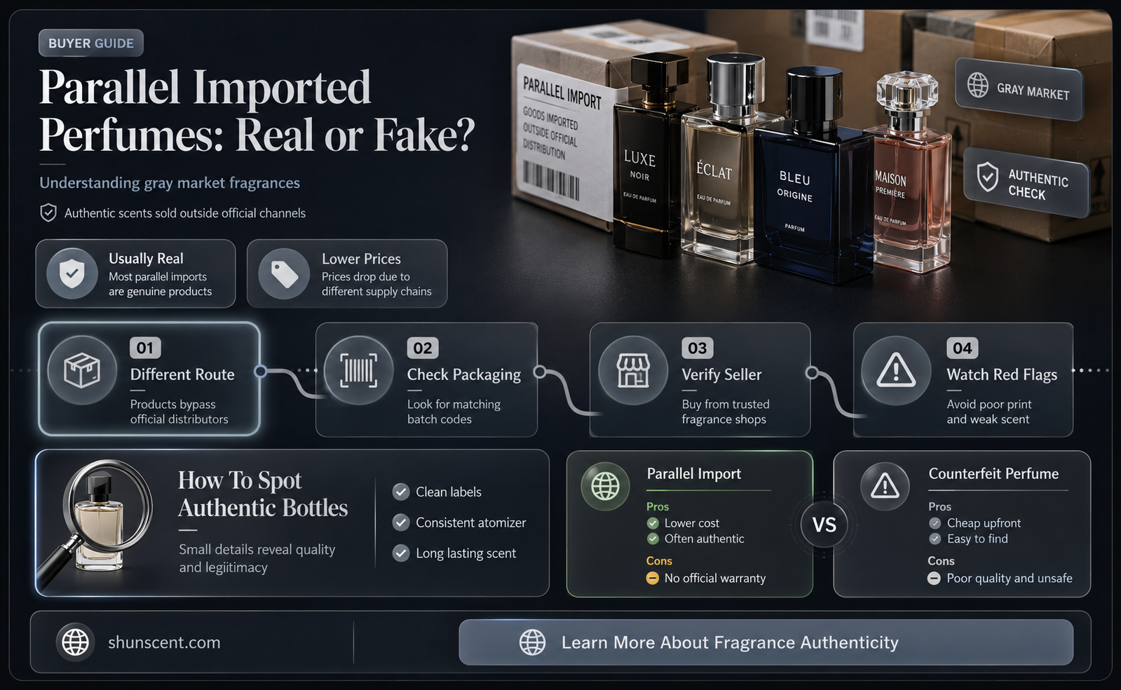 are parallel imported perfumes fake