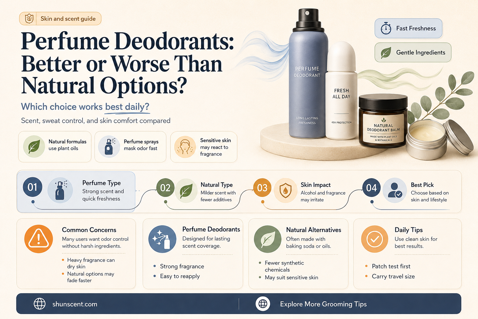 are perfume based deodrants better then natural deodrants