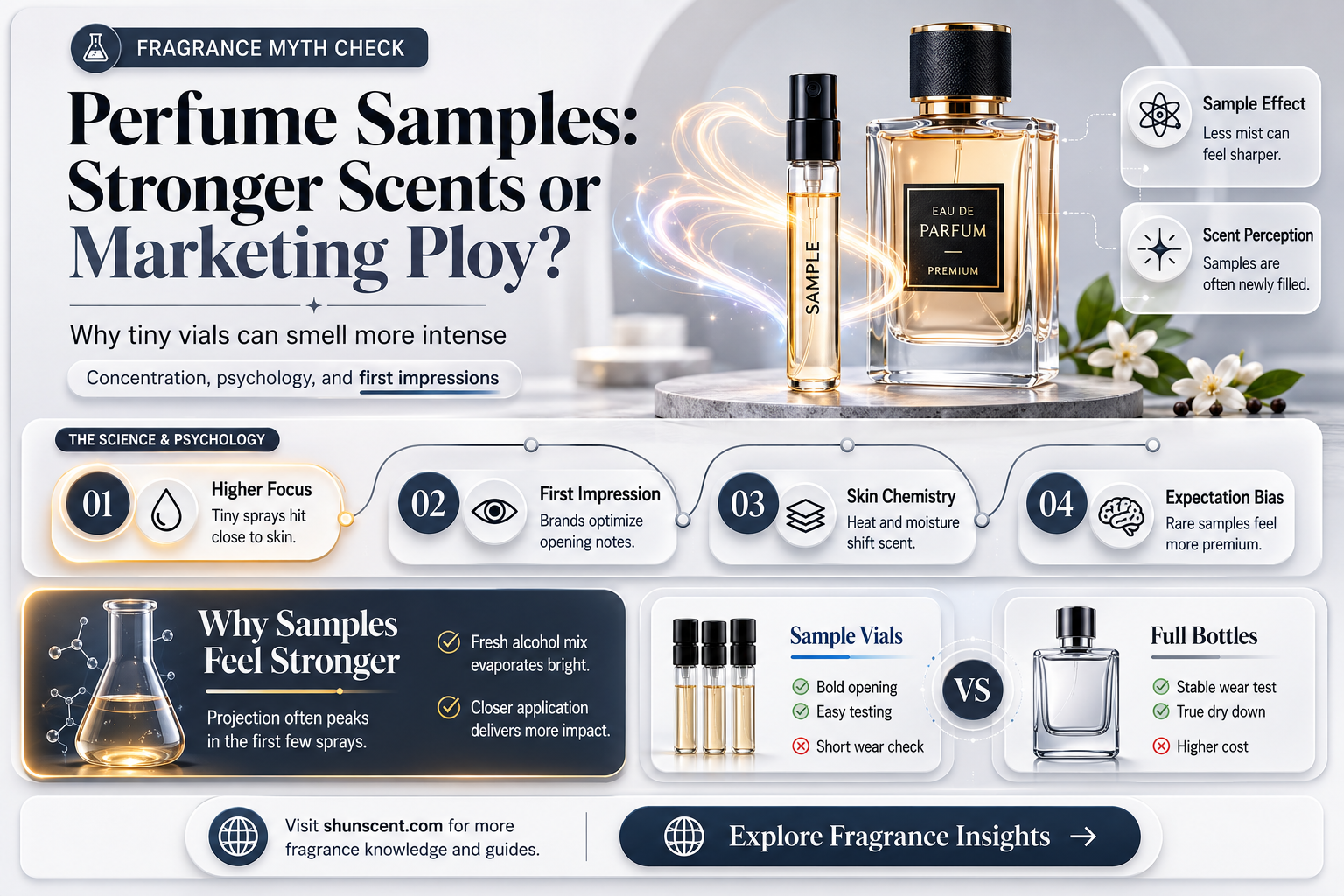 are perfume samples stronger
