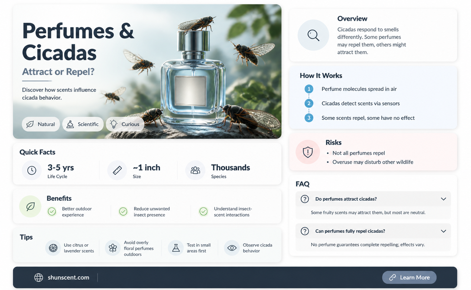 are cicadas attracted to perfume