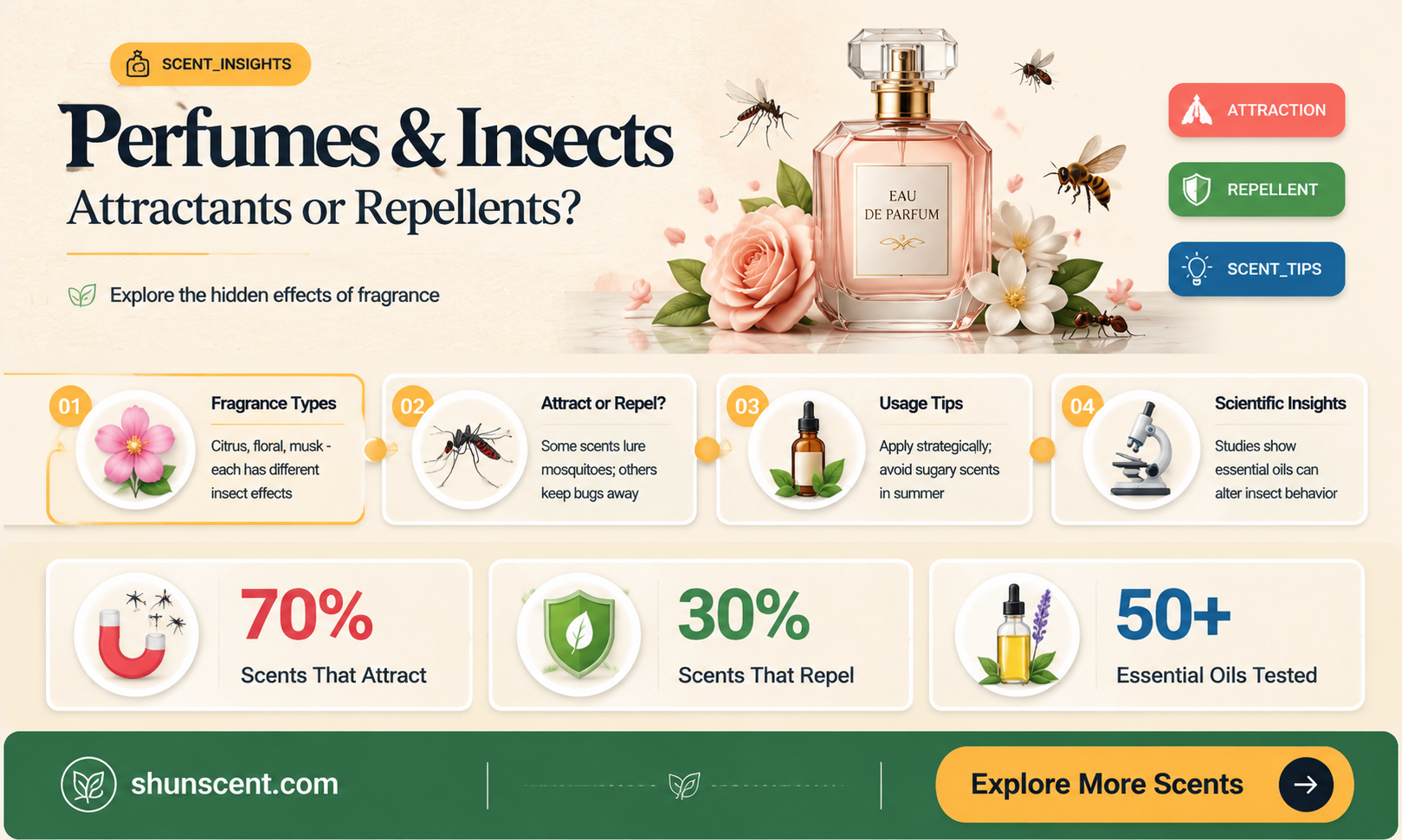 are insects attracted to perfume