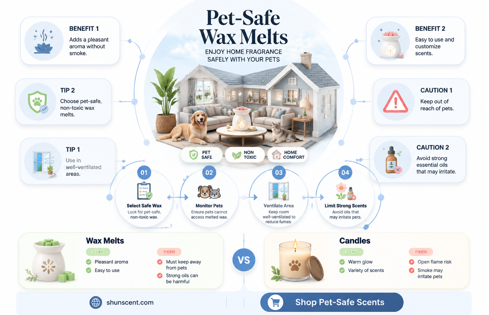 are home scents wax melts safe for pets