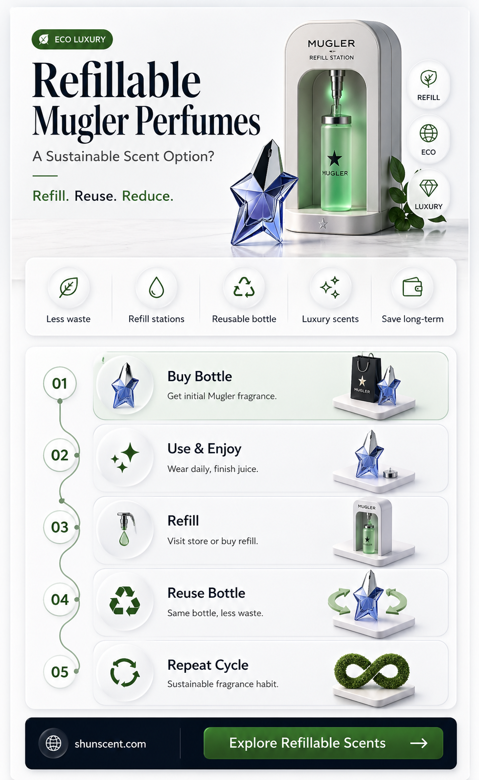 are all mugler perfumes refillable