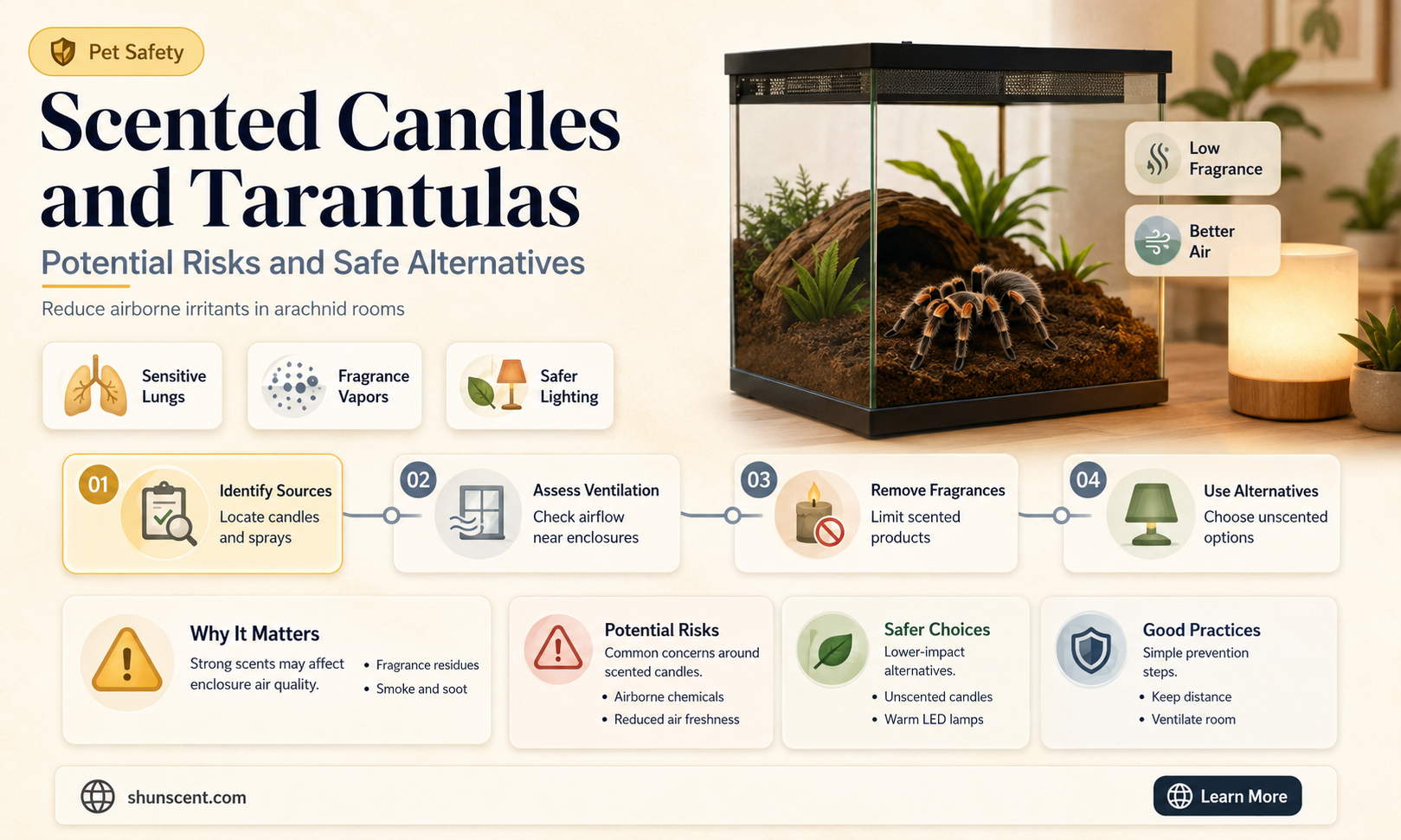 are scented candles bad for tarantulas