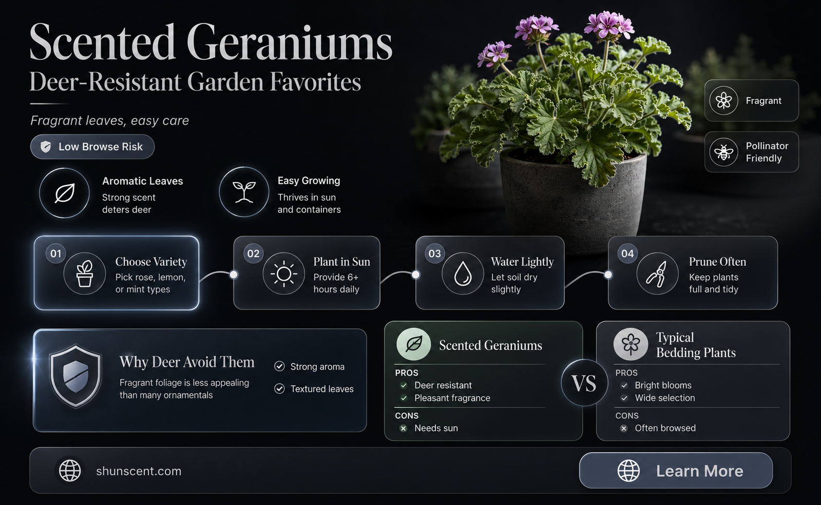 are scented geranium deer resistant