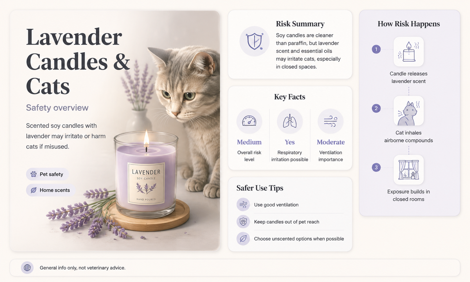 are scented lavender soy candles dangerous to cats
