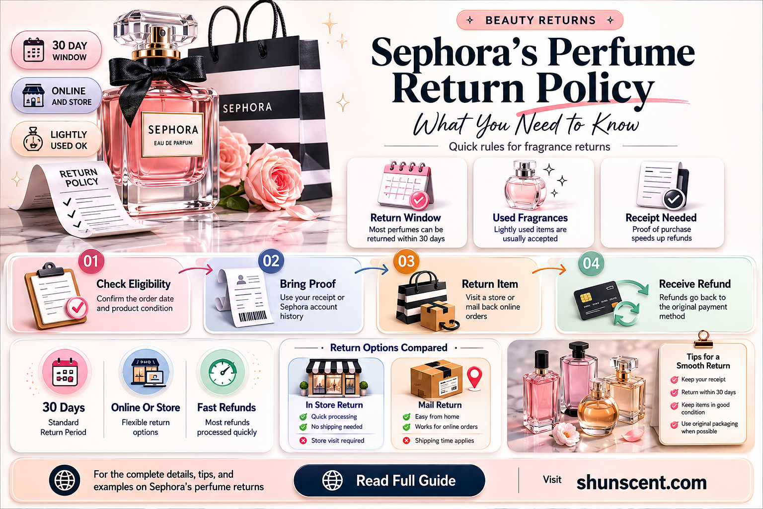 are perfumes returnable at sephora