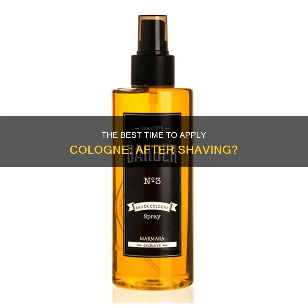 should you put cologne on after shaving