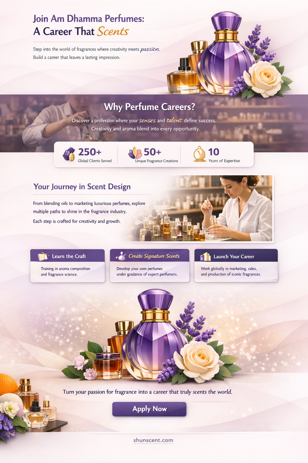 am dhamma perfumes careers