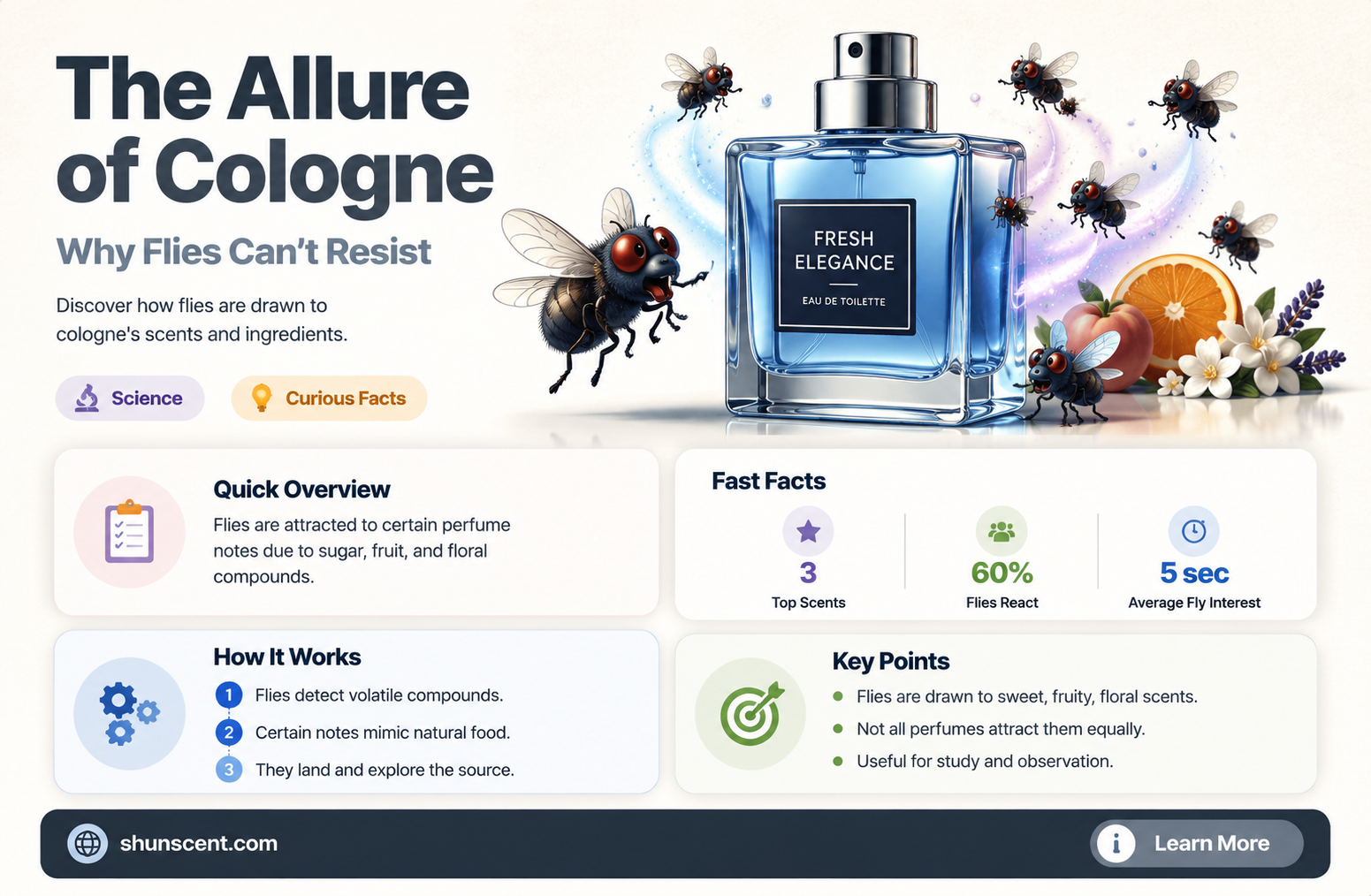 are flies attracted to cologne