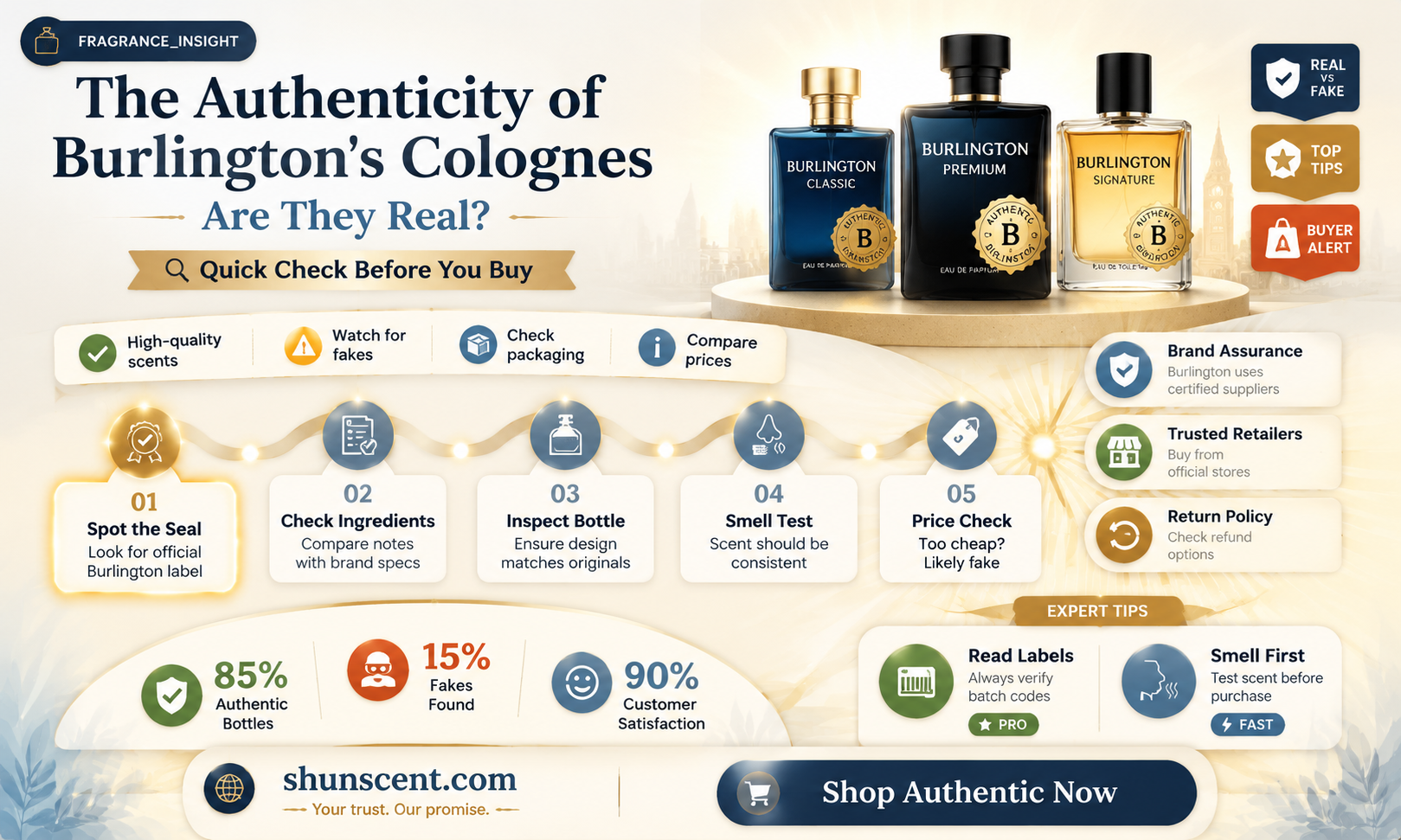 are colognes from burlington original