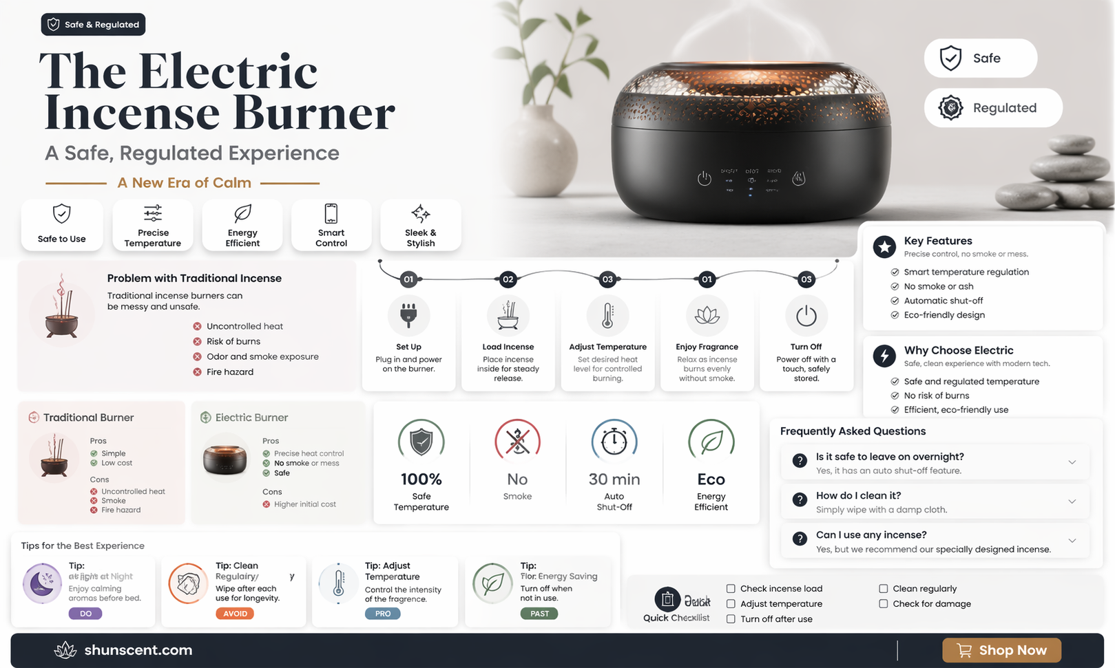am regulator electric incense burner
