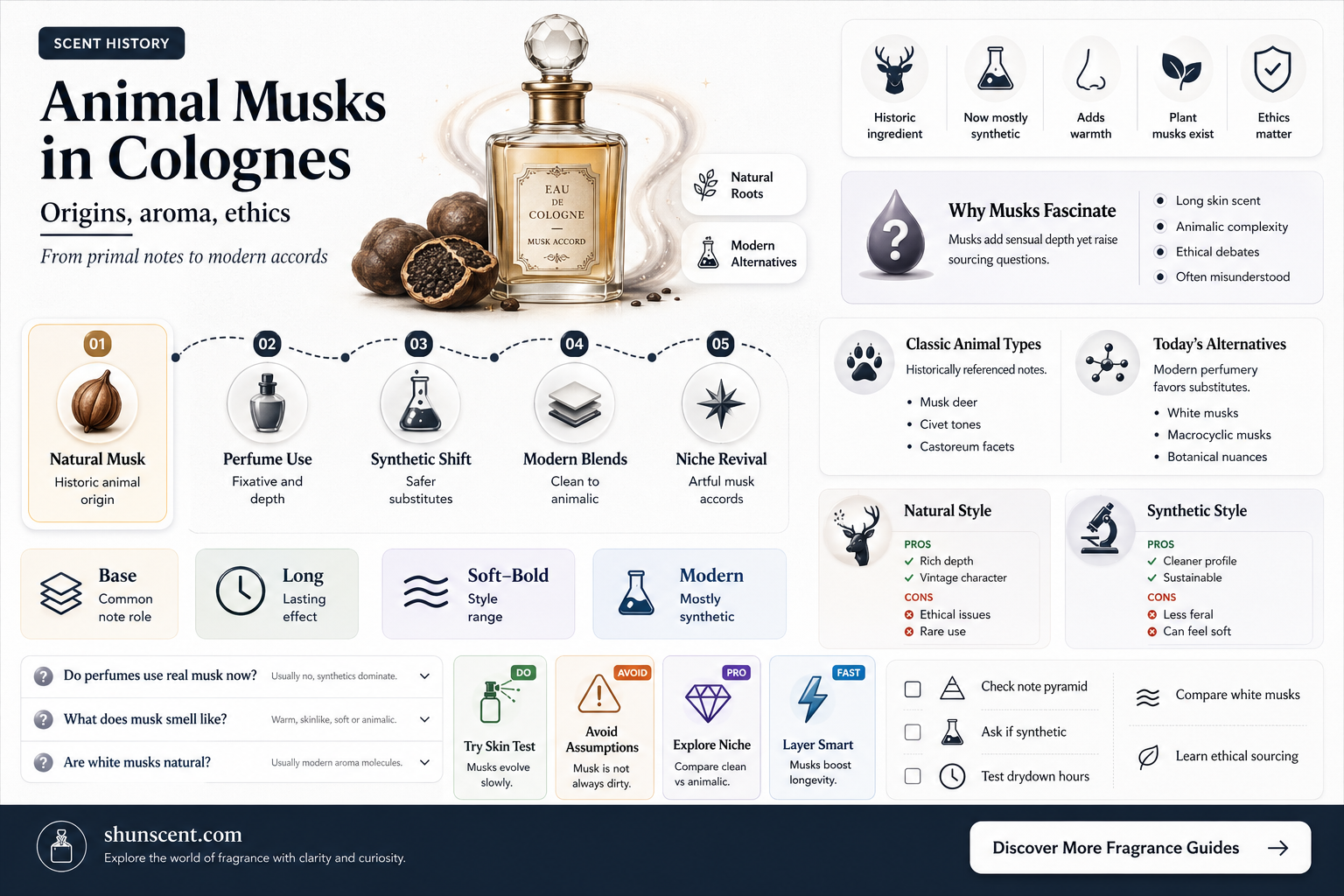 are animal musks used in cologne