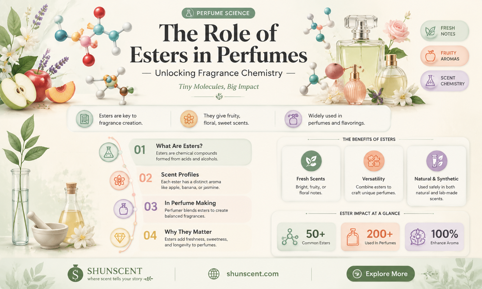 are esters in all perfumes