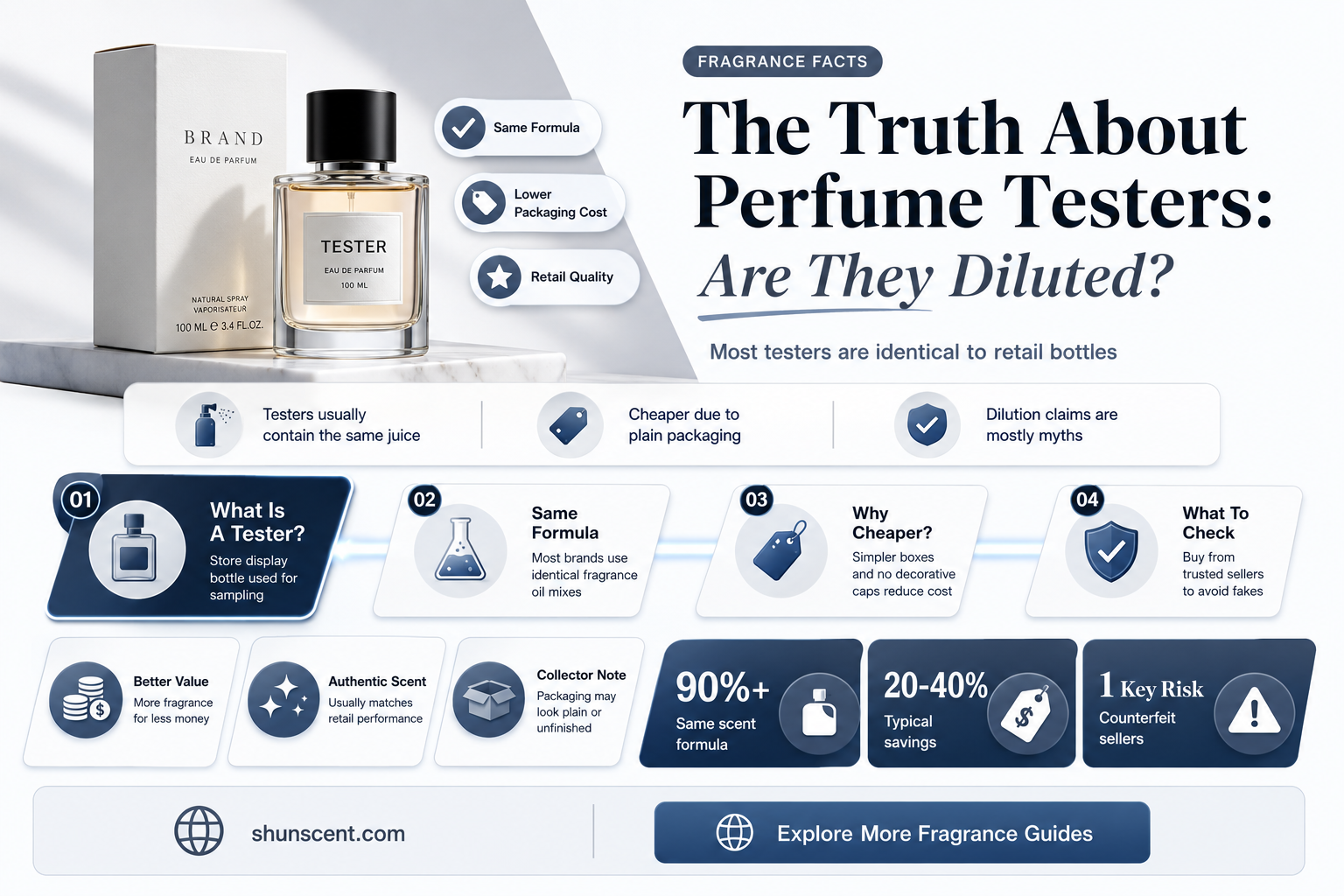 are perfume testers diluted