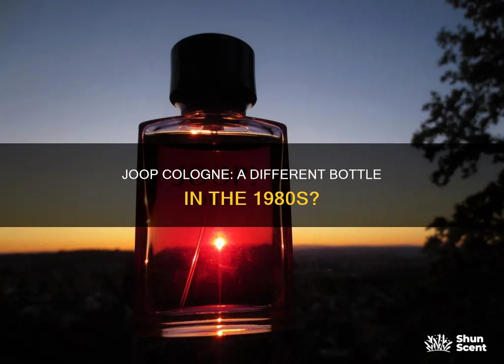 was joop cologne in another type bottle in 1980s