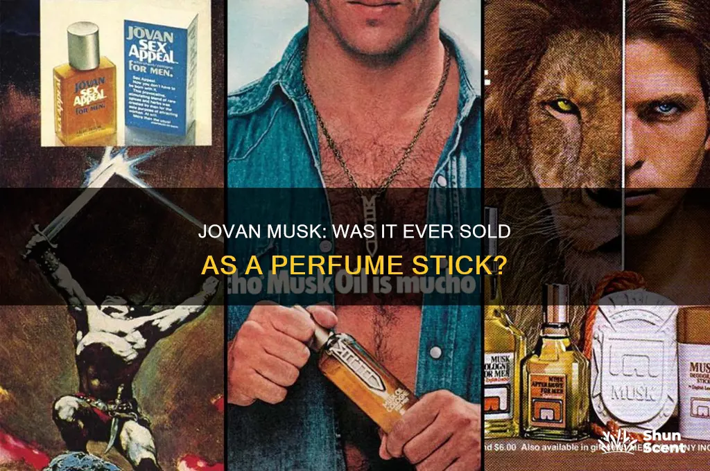 was jovan musk sold as a perfume stick