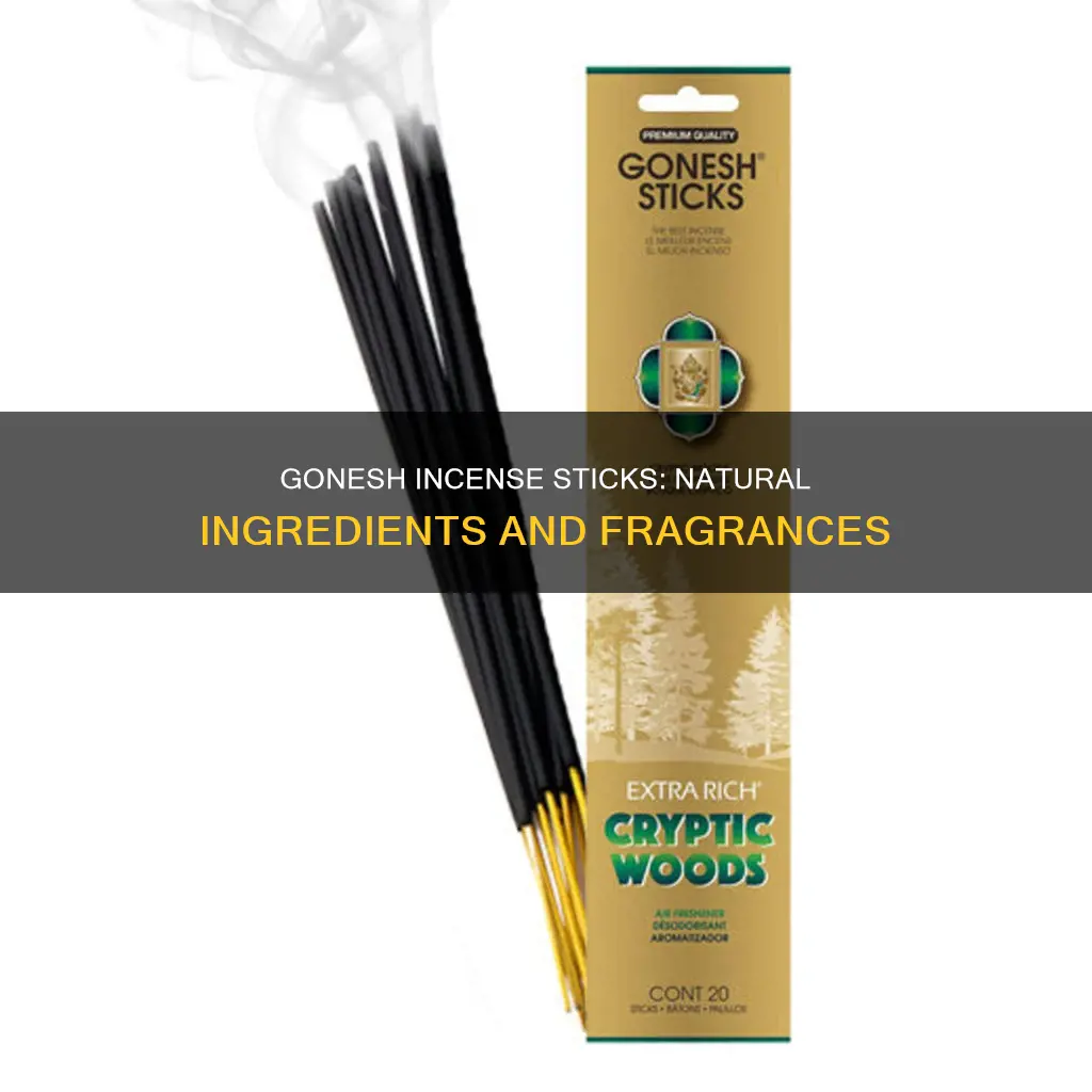what are gonesh incense sticks made from