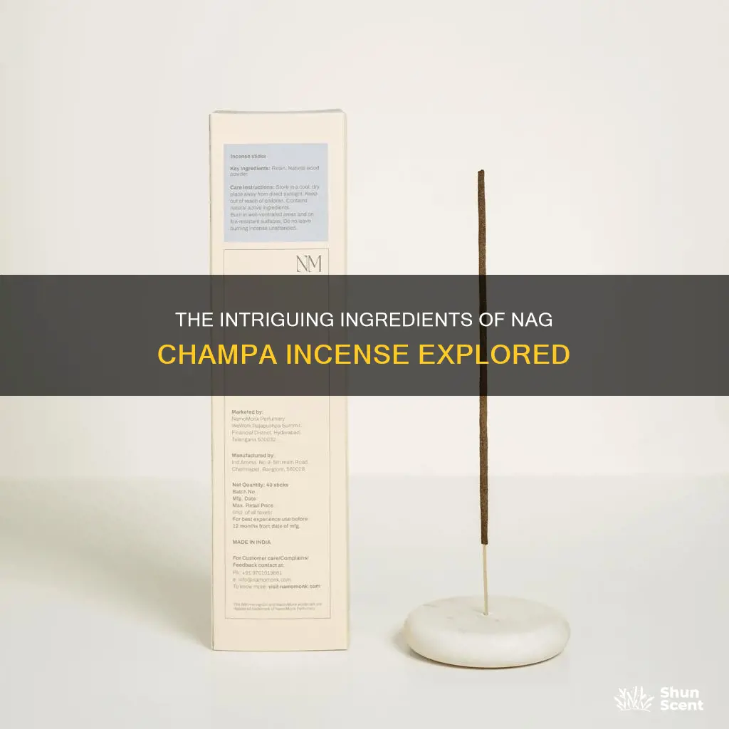 what are nag champa incense made of