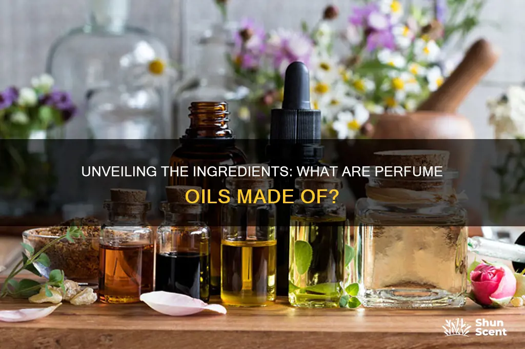 what are perfume oils made of