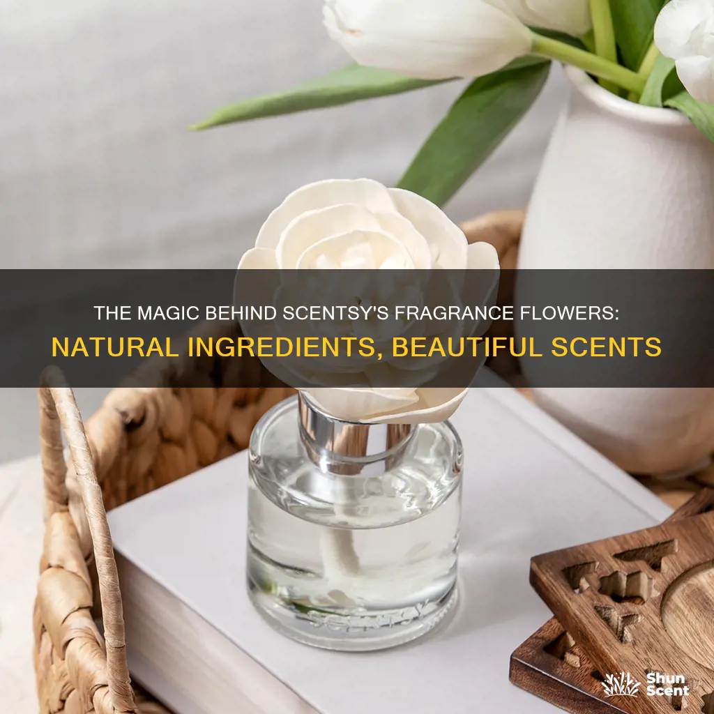 what are scentsy fragrance flowers made of