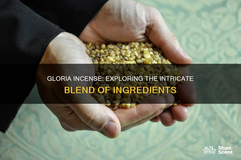 what are the ingredients in gloria incense