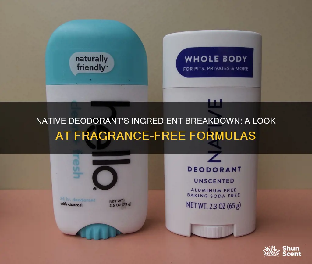 what are the ingredients in native deodorant fragrance-free