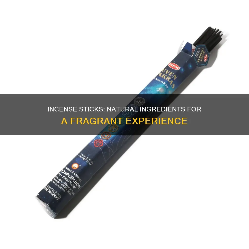 what are the ingredients of incense sticks