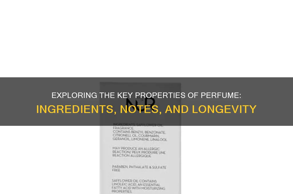 what are the properties of perfume